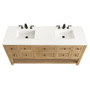 Light Natural Oak / White Zeus - 3 Faucet Holes
