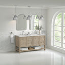 Whitewashed Oak / Eternal Jasmine Pearl - 3 Faucet Holes