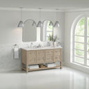 Whitewashed Oak / Victorian Silver - 3 Faucet Holes