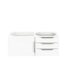 Glossy White / Brushed Nickel - No Countertop