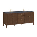 Mid-Century Walnut / Charcoal Soapstone - 3 Faucet Holes