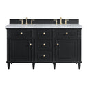 Black Onyx / Carrara White - 3 Faucet Holes