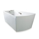 Toto Acrylic Soiree Freestanding Soaker Tub in Cotton with CP Grab Bars