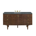 Mid-Century Walnut / Parisien Bleu - 3 Faucet Holes