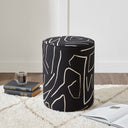 Renwil Artak Indoor Cotton Stool - Black
