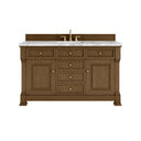 Honey Oak / Carrara White - 3 Faucet Holes