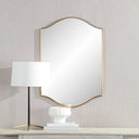 Renwil Florianne 36" Tall Rectangular Arch Mirror - Champagne