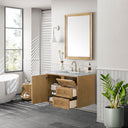 Light Natural Oak / Carrara White - 3 Faucet Holes
