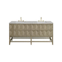 Pebble Oak / Victorian Silver - 3 Faucet Holes