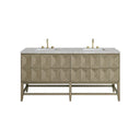 Pebble Oak / Victorian Silver - 3 Faucet Holes