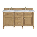 Light Natural Oak / Carrara White - 3 Faucet Holes