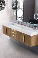 Latte Oak / Radiant Gold / Glossy White - 1 Faucet Hole