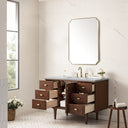Mid-Century Walnut / Carrara White - 3 Faucet Holes