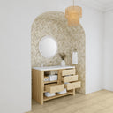 Sunwashed Oak / White Zeus - 3 Faucet Holes