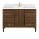 Mid-Century Walnut / White Zeus - 1 Faucet Hole