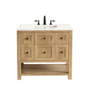 Light Natural Oak / White Zeus - 3 Faucet Holes