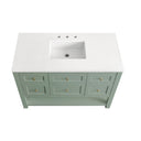 Smokey Celadon / White Zeus - 3 Faucet Holes
