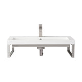 31.5" White Glossy Composite Stone Top
