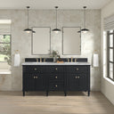 Black Onyx / Victorian Silver - 3 Faucet Holes