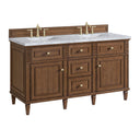 Mid-Century Walnut / Carrara White - 3 Faucet Holes
