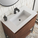 Mid-Century Walnut / Matte Black / Glossy White - 1 Faucet Hole