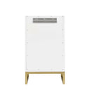 Glossy White / Champagne Brass