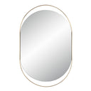 Renwil Ecru 40" Tall Pill Oval Mirror - Satin Brass