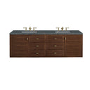 Mid-Century Walnut / Parisien Bleu - 3 Faucet Holes
