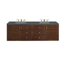 Mid-Century Walnut / Parisien Bleu - 3 Faucet Holes