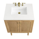 Light Natural Oak / White Zeus - 3 Faucet Holes