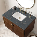 Mid-Century Walnut / Parisien Bleu - 3 Faucet Holes