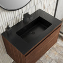 Mid-Century Walnut / Matte Black / Charcoal Black - 1 Faucet Hole