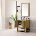 Light Natural Oak / Carrara White - 3 Faucet Holes