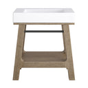 Weathered Timber / Glossy White