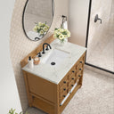 Light Natural Oak / Victorian Silver - 3 Faucet Holes