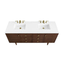Mid-Century Walnut / White Zeus - 3 Faucet Holes