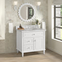 Bright White / Victorian Silver - 3 Faucet Holes