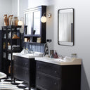 Renwil Tiffey 38.2" Tall Rectangle Wall Mirror - Grey