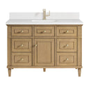 Light Natural Oak / White Zeus - 1 Faucet Hole