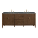 Mid-Century Walnut / Parisien Bleu - 3 Faucet Holes