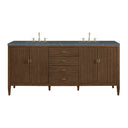 Mid-Century Walnut / Parisien Bleu - 3 Faucet Holes