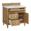 Light Natural Oak / White Zeus - 3 Faucet Holes