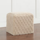 Renwil Jenkins Indoor Fau x Sherpa Ottoman - Beige