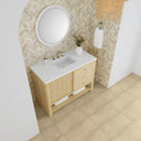 Sunwashed Oak / White Zeus - 3 Faucet Holes