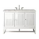 Glossy White / Victorian Silver - 3 Faucet Holes