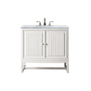 Glossy White / Carrara White - 3 Faucet Holes