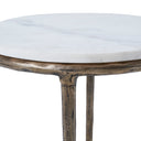Renwil Pearson Indoor Cast Aluminum Side Table - Antique Brass
