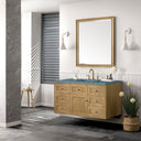 Light Natural Oak / Carrara White - 3 Faucet Holes