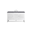 Glossy White / Charcoal Soapstone - 3 Faucet Holes