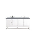 Glossy White / Charcoal Soapstone - 3 Faucet Holes